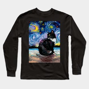 Black Tuxedo Cat Night 2 Long Sleeve T-Shirt